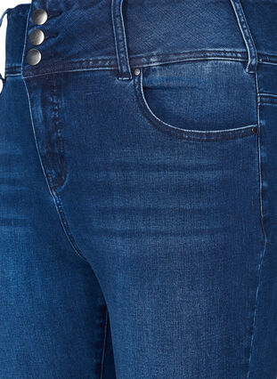 Super slim Bea jeans med extra hög midja, Blue denim, Packshot image number 2