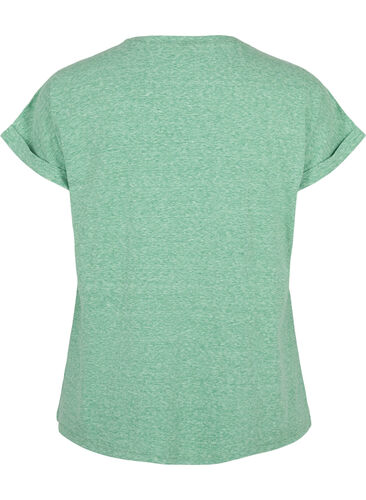 Melerad t-shirt med korta ärmar, Jolly Green Mél, Packshot image number 1