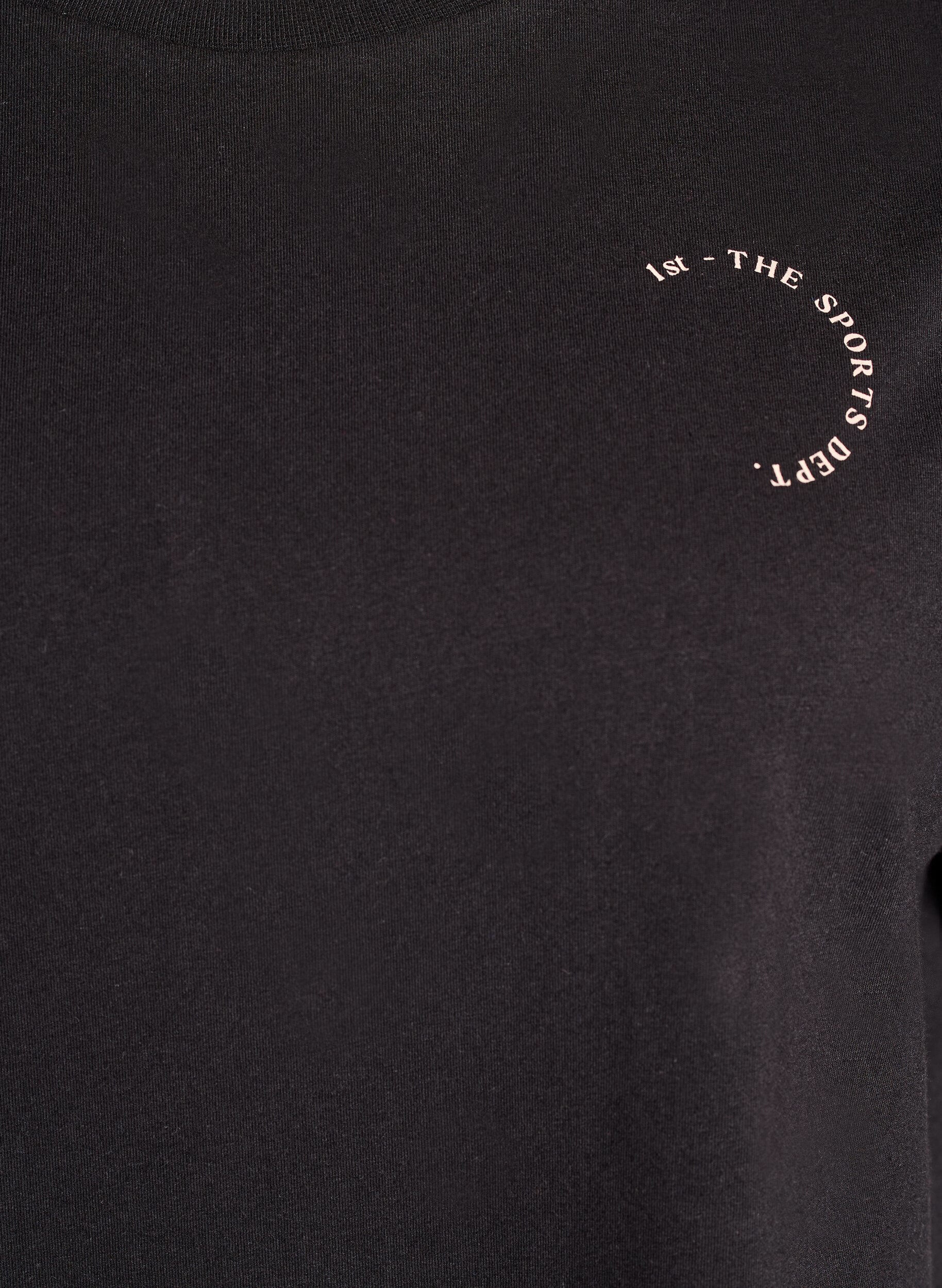 ZizziSportig t-shirt i ekologisk bomull, Svart, Packshot image number 2