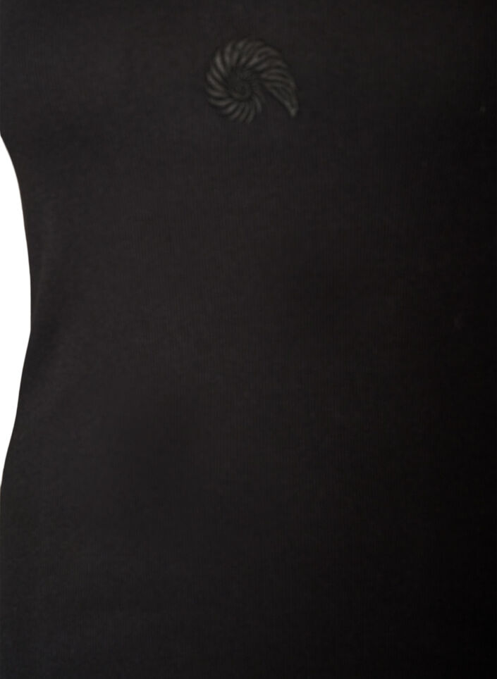 T&aring;tsittande topp med motiv, Svart, Packshot image number 2