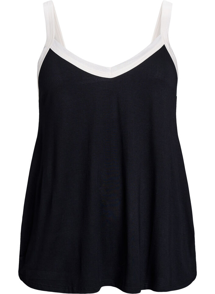 Nattlinne med band och v-ringning, Svart, Packshot image number 0