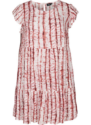 A-linjeformad klänning med batikmönster, TIE DYE PINK, Packshot image number 0