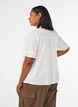 Blus i bomull med dekorativa band, Vanilla, Model image number 2