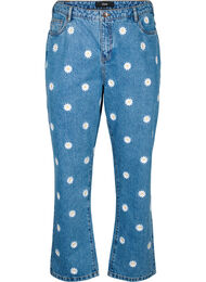 Gemma-jeans med hög midja och prästkragar, L.B. Flower, Packshot