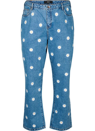 Gemma-jeans med hög midja och prästkragar, L.B. Flower, Packshot image number 0