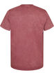 T-shirt i bomull med tryck framtill och en tv&auml;ttad look, R&ouml;d, Packshot image number 1