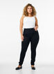 Amy jeans med h&ouml;g midja och super slim fit, Svart, Model image number 0