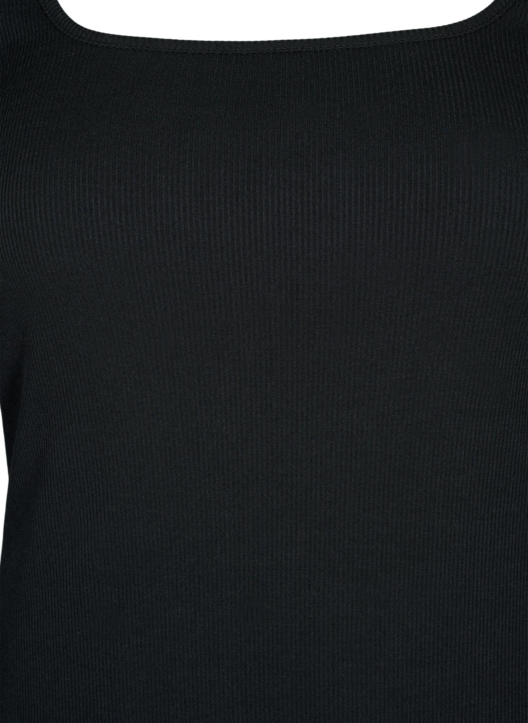 Zizzi &Aring;tsittande kl&auml;nning med l&aring;nga &auml;rmar och slits, Black, Packshot image number 2