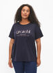 T-shirt från FLASH med tryck, Navy Bl Rose Gold, Model image number 0
