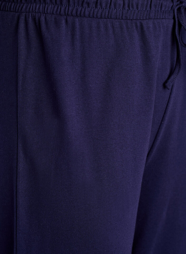 Pyjamasbyxor i bomull med h&ouml;g midja, Bl&aring;, Packshot image number 2