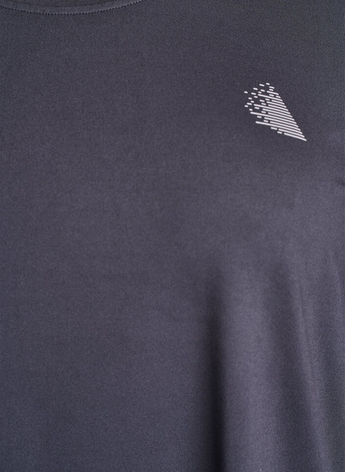 Tr&auml;ningsblus med trekvarts&auml;rm, Gr&aring;, Packshot image number 2