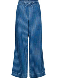 Randiga jeans med vida ben, Bl&aring;