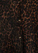 &Auml;rml&ouml;s topp med v&aring;gig struktur och kn&auml;ppning, Brun, Packshot image number 2