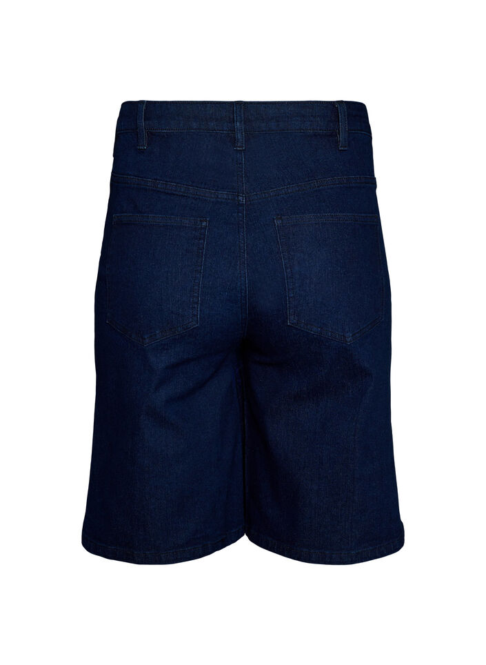 L&ouml;sa jeansshorts med h&ouml;g midja, Bl&aring;, Packshot image number 1