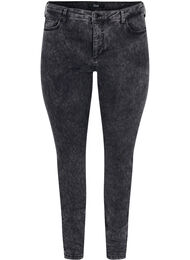 Amy jeans med hög midja, Grey Denim