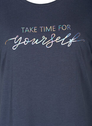Tränings-t-shirt med tryck, Graphite, Packshot image number 2