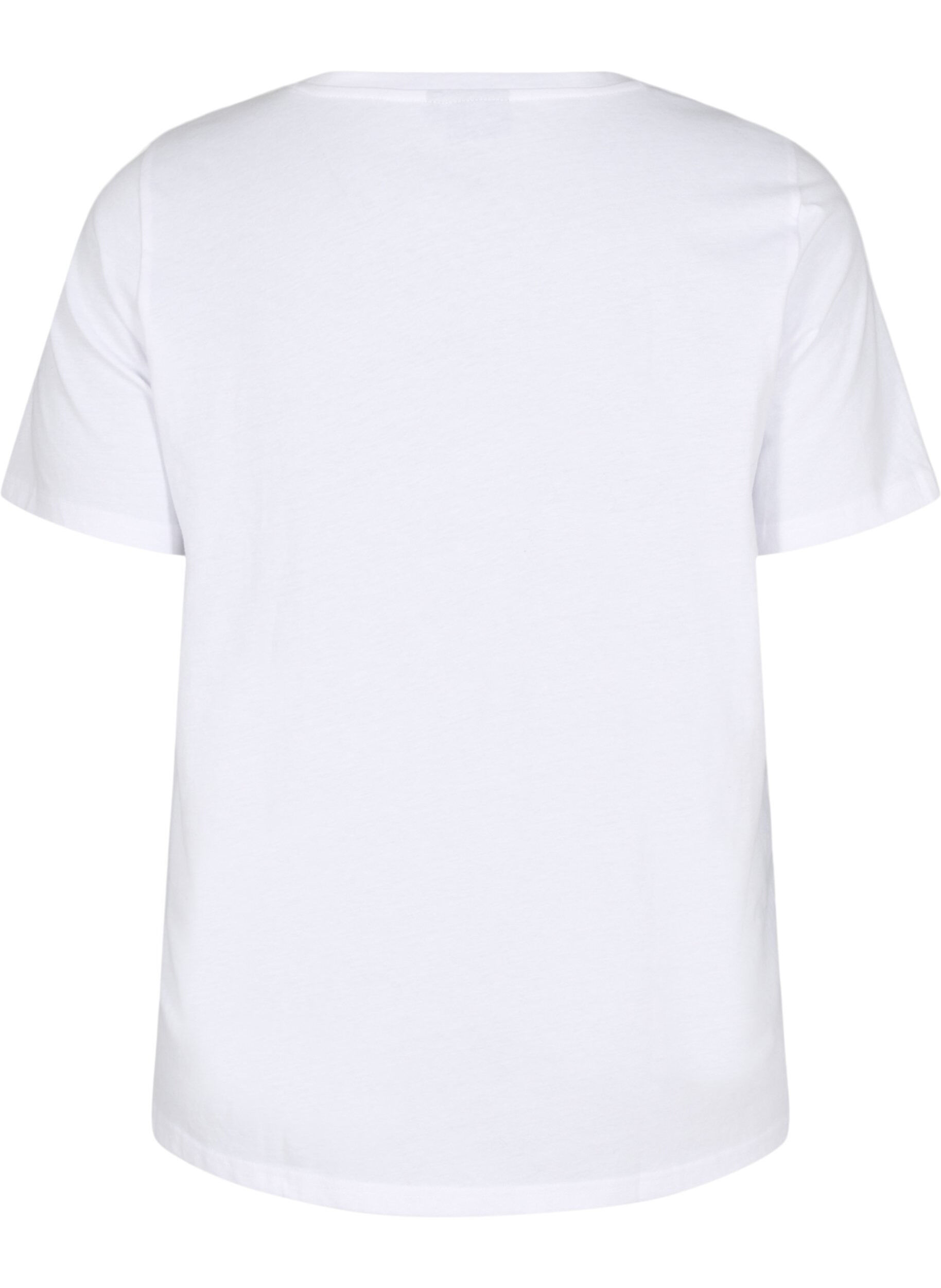 Zizzi FLASH - T-shirt med tryck, Vit, Packshot image number 1