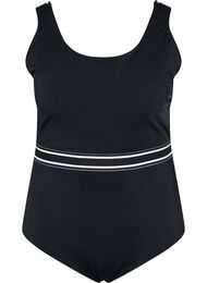 Baddräkt med rund halsringning, Black