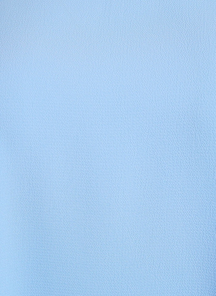 Blus med korta &auml;rmar och rund halsringning, Bl&aring;, Packshot image number 2