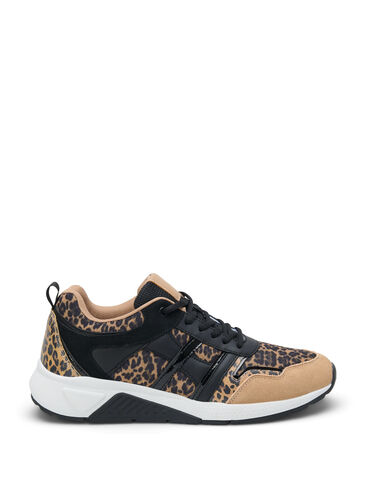 sneakers med bred passform och leopardmönster, Leopard Print, Packshot image number 0