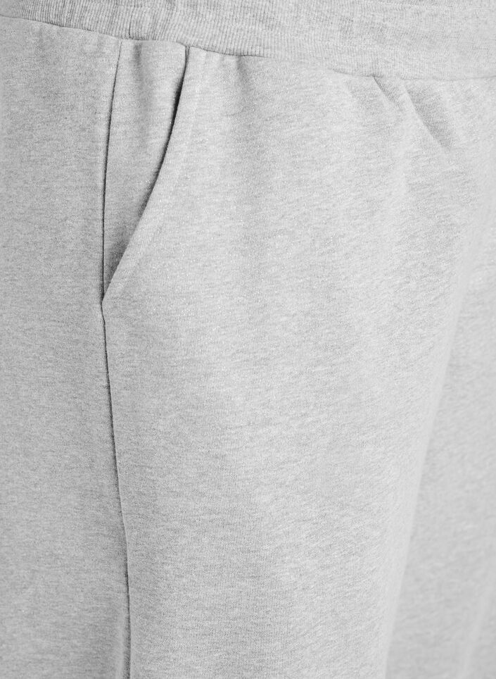 Sweatpants med hög midja och glittertråd, Grå, Packshot image number 2