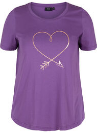 Kortärmad t-shirt med print, Majesty/R.G. Heart