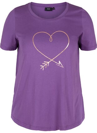 Kortärmad t-shirt med print, Majesty/R.G. Heart, Packshot image number 0
