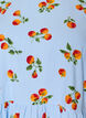 Blus i bomull med tomatm&ouml;nster och peplum, Bl&aring;, Packshot image number 2
