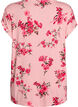 T-shirt med blommigt tryck, Rosa, Packshot image number 1