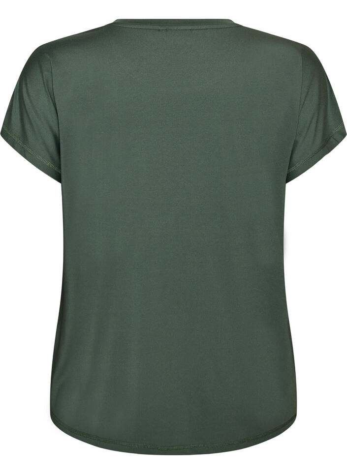 Enf&auml;rgad tr&auml;nings-T-shirt, Gr&ouml;n, Packshot image number 1