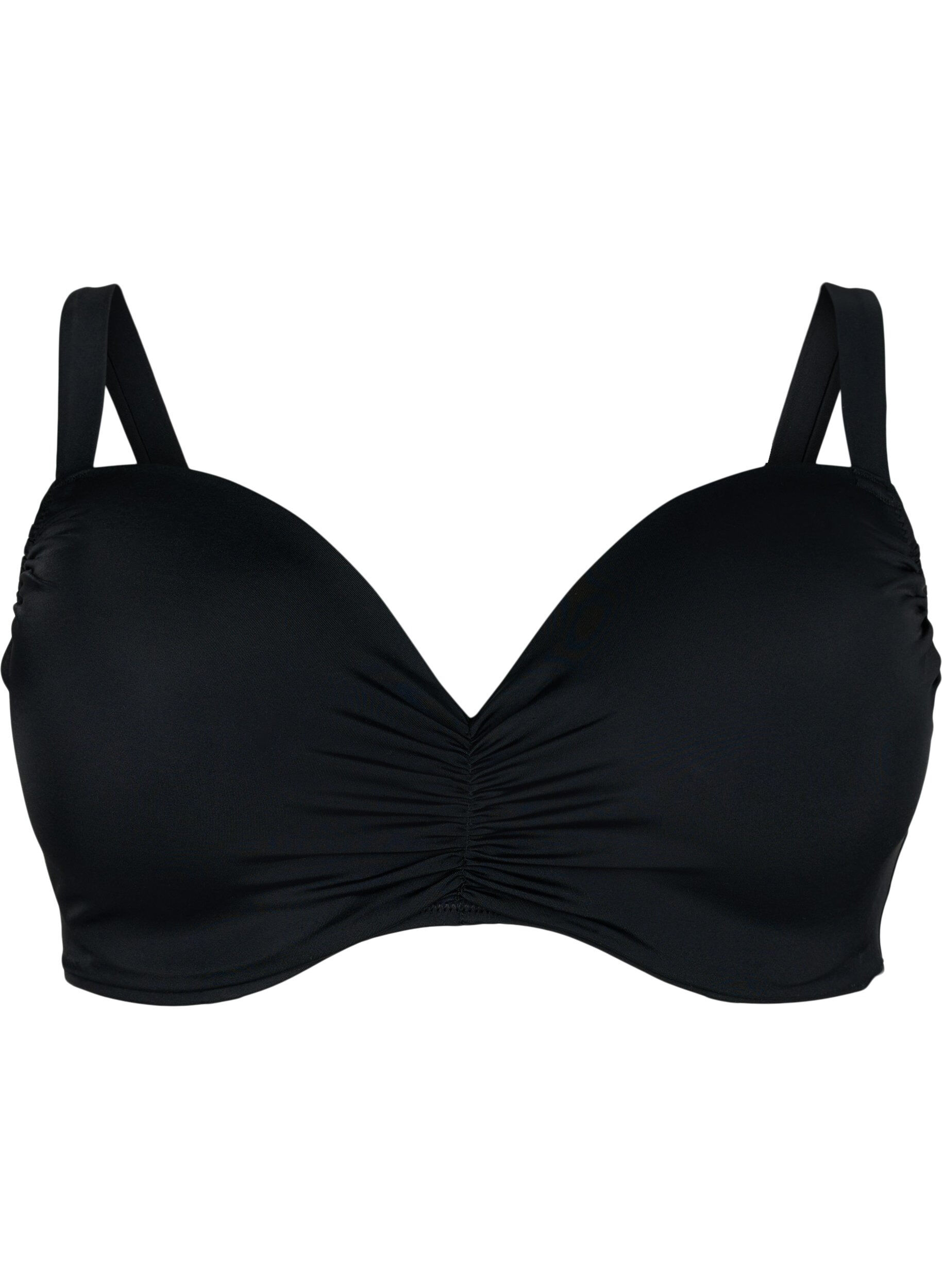 Zizzi Bikini-bh med formade kupor, Black, Packshot image number 0