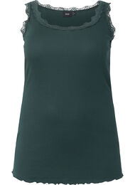 Topp med spetskant, Grön