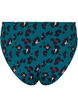 Bikinitrosa med hög midja, Teal Leopard, Packshot image number 1