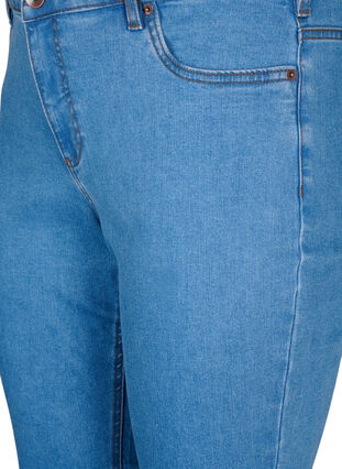 Emily jeans med tajt passform och pärlor, Light Blue, Packshot image number 2