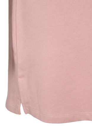Sweatshirtklänning med korta ärmar och lös passform, Adobe Rose, Packshot image number 3