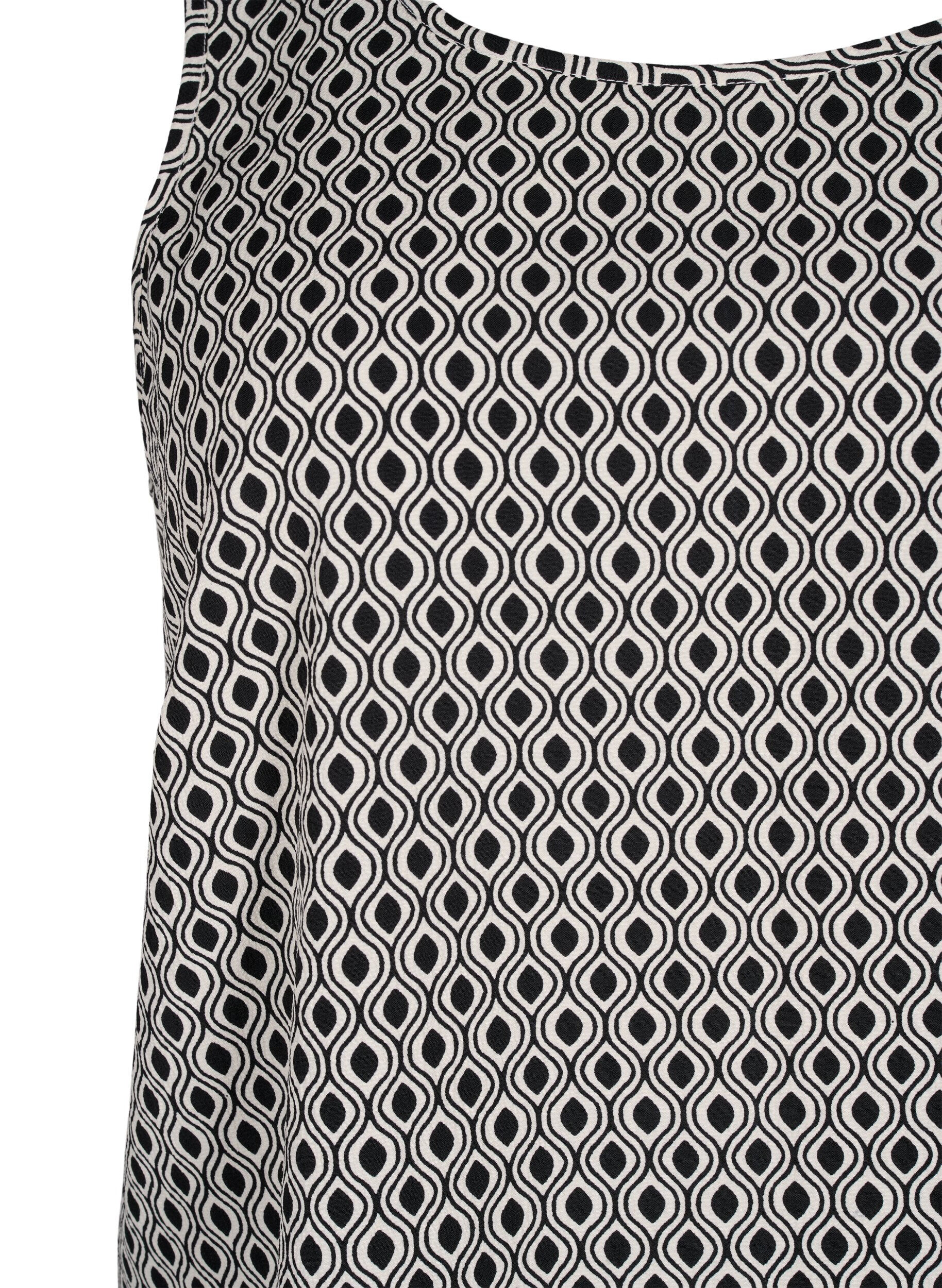 Zizzi FLASH - &Auml;rml&ouml;s topp med tryck, Svart, Packshot image number 2