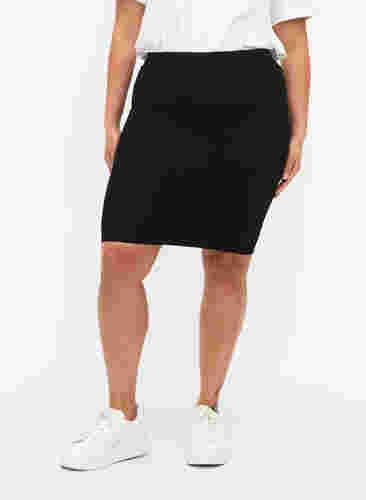 Kroppsnära kjol utan sömmar, Black, Model image number 2