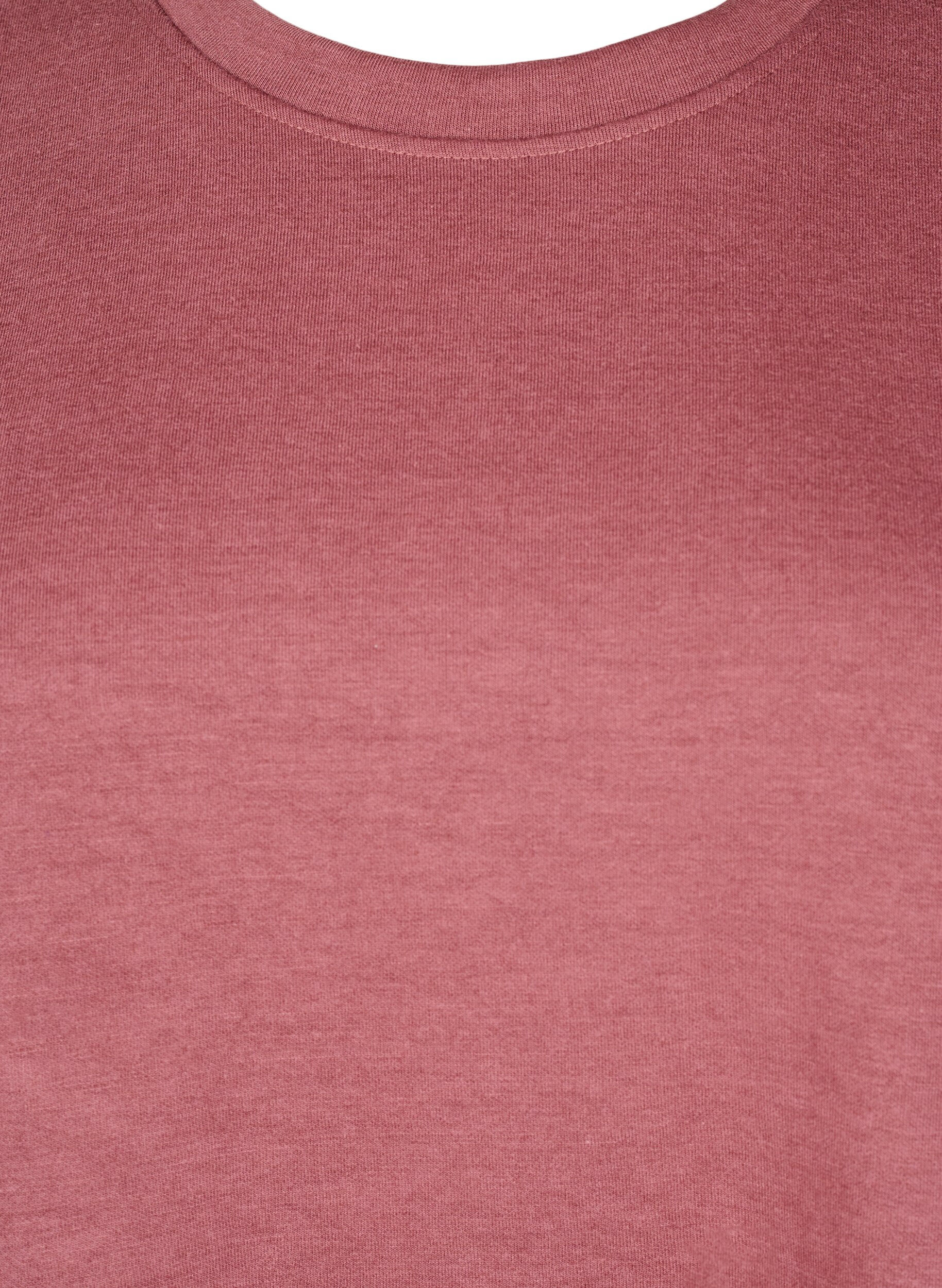 Zizzi FLASH - Sweatshirt med rund halsringning, Brun, Packshot image number 2