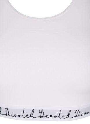 Bomulls-bh med rund halsringning, Bright White, Packshot image number 2