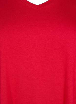 A-linjeskuren t-shirt med korta ärmar, Lipstick Red, Packshot image number 2