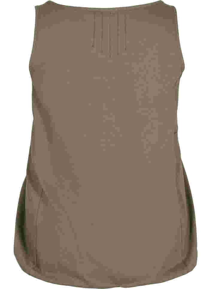 Enfärgad bomullstopp med resårkant, Dusty Olive, Packshot image number 1