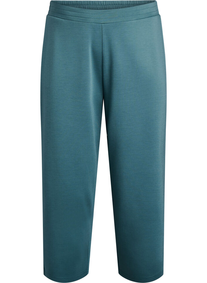 7/8-byxor i modalmix med fickor, Grön, Packshot image number 0