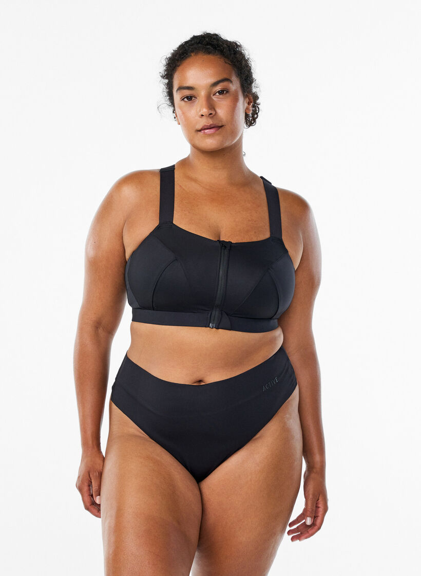 2-pack osynliga G-streng träningsunderkläder, Svart, Model image number 0