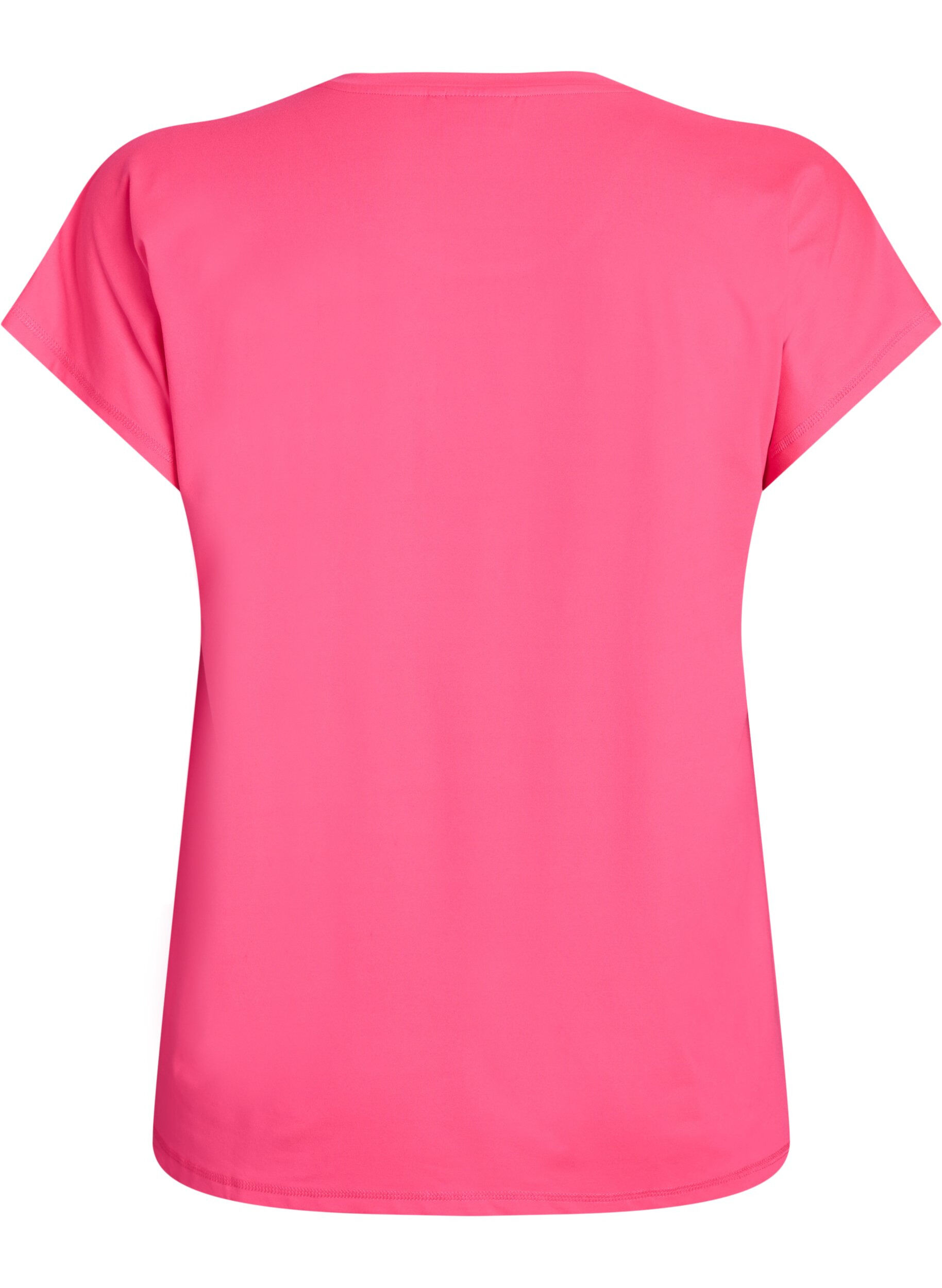 ZizziEnf&auml;rgad tr&auml;nings-T-shirt, Rosa, Packshot image number 1