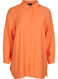 Lång skjorta i viskos, Celosia Orange
