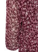 Tunika med blomm&ouml;nster och glittertr&aring;dar, R&ouml;d, Packshot image number 3