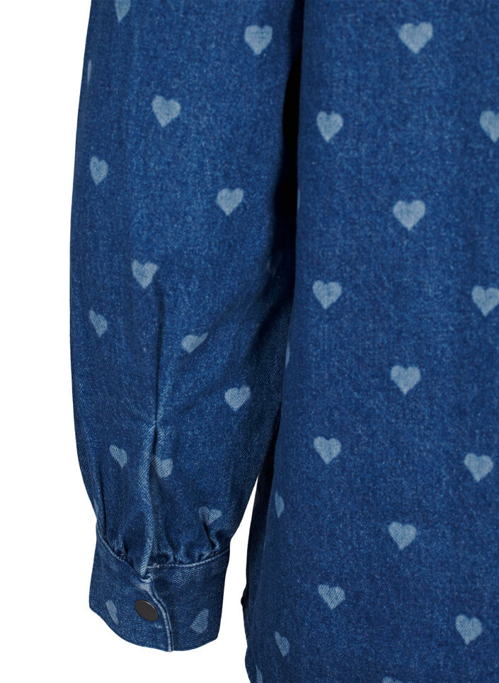 Denimskjorta med hjärtan, L. Blue D. W. Heart, Packshot image number 3