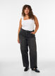 Kiana straight fit-jeans med h&ouml;g midja, Svart, Model image number 0