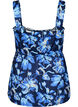 Amningsvänlig topp med smock, Blue Flower Print, Packshot image number 1