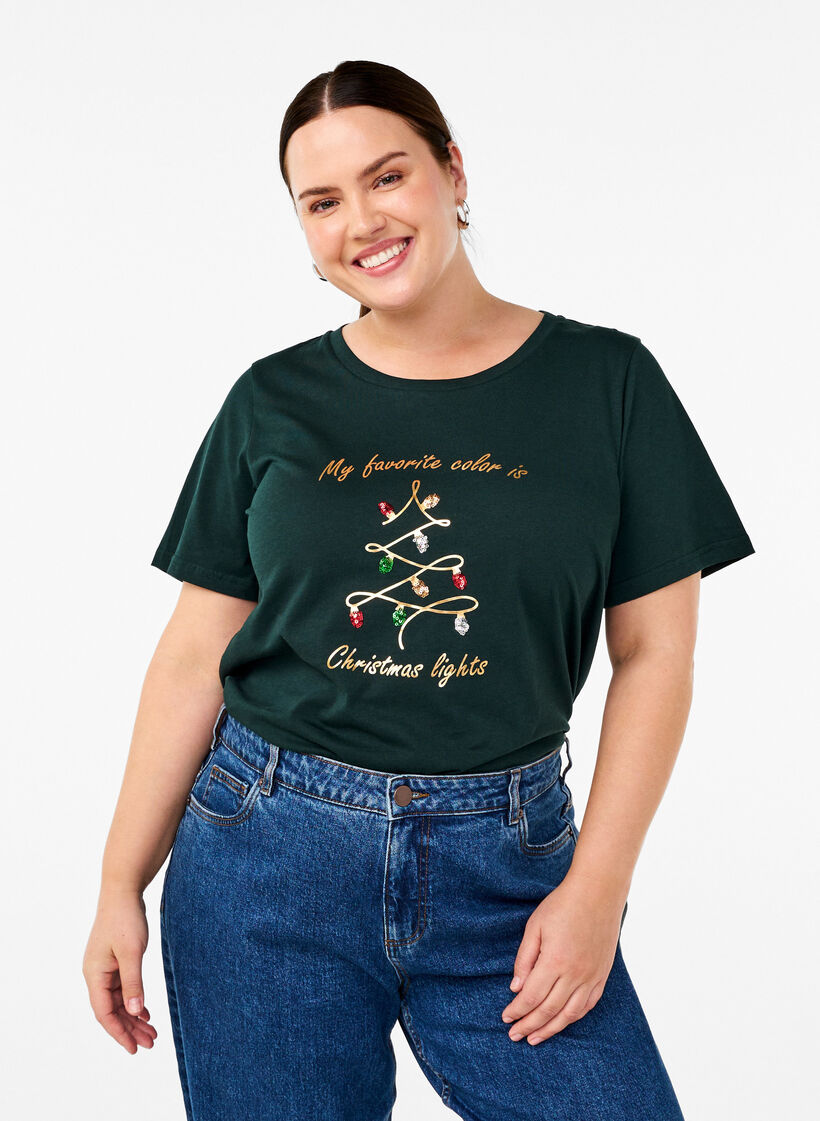 Jul-t-shirtar i 100% bomull, Scarab w. Tree, Model image number 0